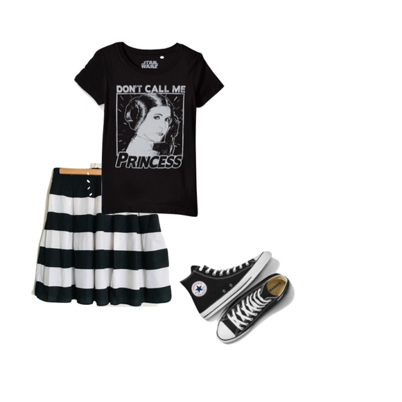 Star Wars: Don't Call Me Princess Leila v-neck t-shirt black size small - Picture 1 of 6